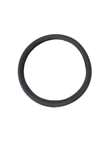 Eco-Leather Steering Wheel Cover Gray 44-48 Cm