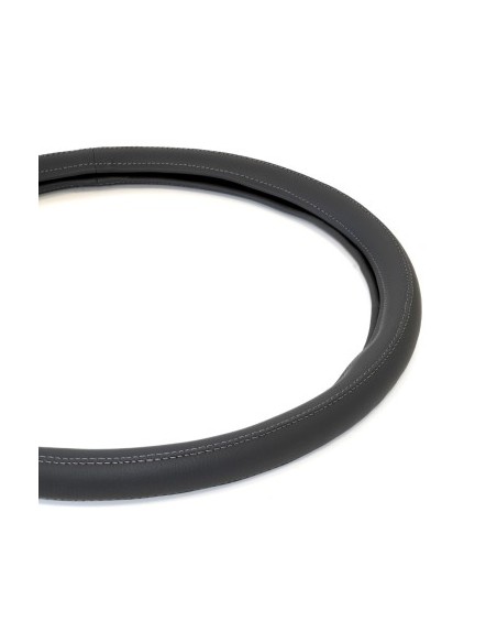 Eco-Leather Steering Wheel Cover Gray 44-48 Cm