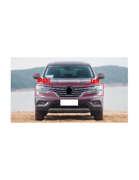 Right headlight glass for Renault Koleos II (2016 - present)