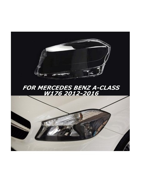 Set of 2 Headlight Glasses for Mercedes A-Class W176 Non Facelift (2012 - 2015)