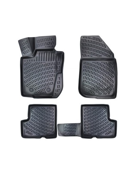 Rubber tray-type car mats set for Dacia Logan I 2004-2012