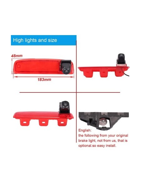 Reverse camera for brake light for Dacia Logan MCV, Dokker