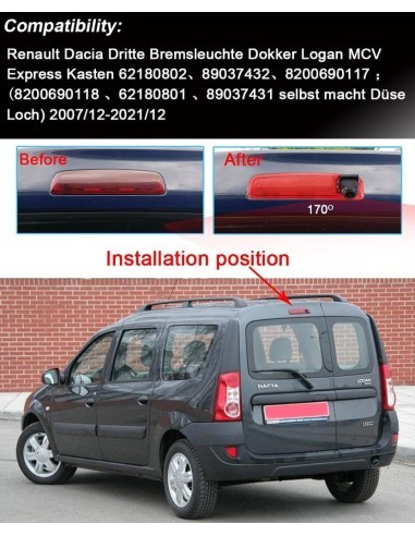 Reverse camera for brake light for Dacia Logan...