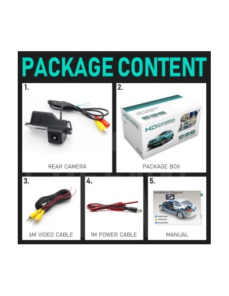 HD Rearview Camera with StarLight Night Vision for VW Golf 6, Golf 7, Passat B7, Amarok
