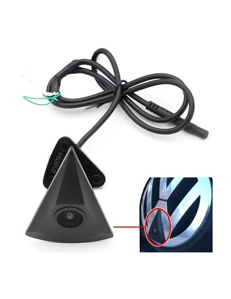 Dedicated front camera compatible with Volkswagen models with logo mounting