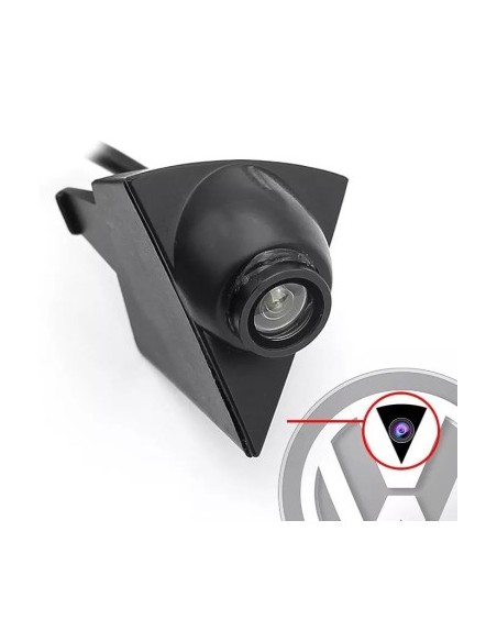 Dedicated front camera compatible with Volkswagen models with logo mount