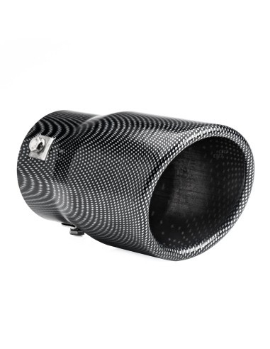 Stainless steel exhaust tip with carbon look...