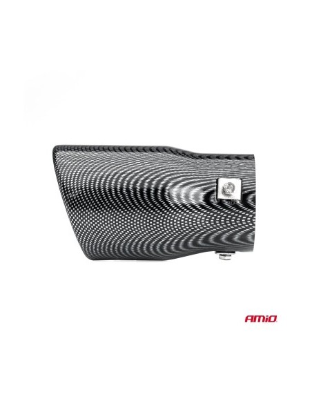 Stainless steel exhaust tip with carbon look 48-65mm, Length 150mm