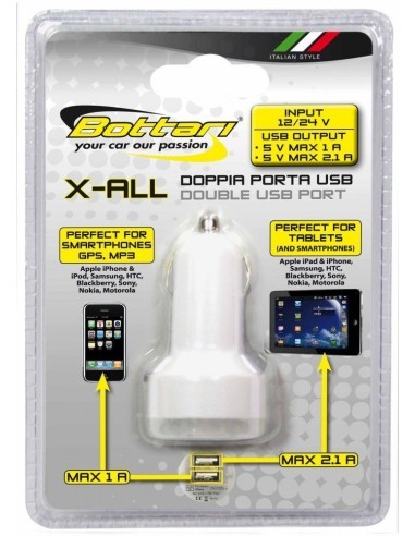 Incarcator auto cu 2 porturi USB 12/24V Bottari