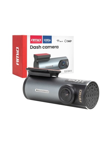 Κάμερα ταμπλό DVR 1K, WLAN 128Gb, Wifi, Full HD, 12/24V, Amio