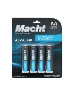Blister 4 μπαταρίες Μπαταρία Αυτοκινήτου, Macht AA / LR6
