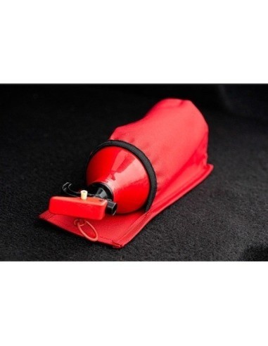 Car trunk holder for fire extinguisher Red