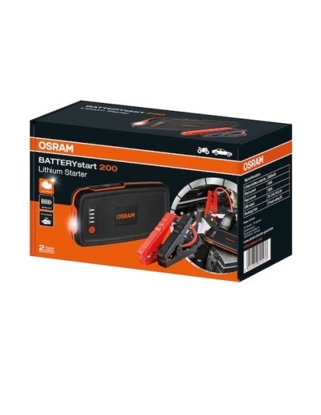 External battery / jump starter Osram BATTERYstart 200, 6000 mAh, LiCoO2, charging time 2H, Micro-USB port