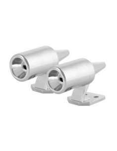 Ultrasonic whistle for scaring animals set of 2 chrome