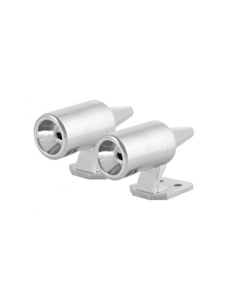 Ultrasonic whistle for scaring animals set of 2 chrome