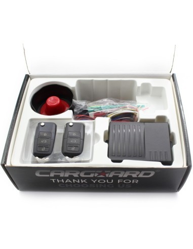 Car alarm with 2 remote controls with folding key