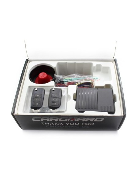 Car alarm with 2 remote controls with folding key