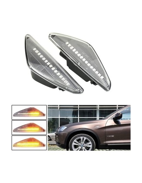 2 db Dinamikus LED Oldalsó Jelzőfény Készlet BMW X3 F25, X5 E70, X6 E71-hez