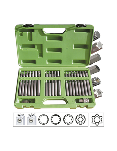 Special Set with 40 Screwdriver Heads for Torx...