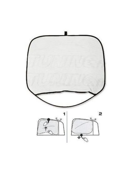 Set of 2 rectangular foldable sunshades without suction cups 55x25cm