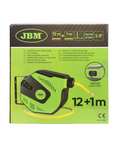 Retractable Hose Reel 13M 3/8` End JBM