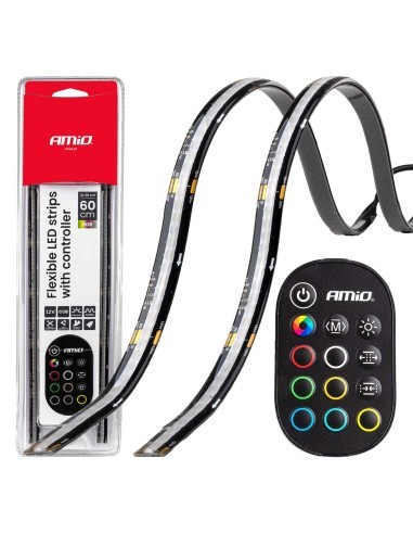 Set 2buc Banda Led Auto flexibile cu controler...