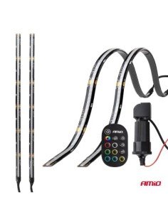 Set 2buc Banda Led Auto flexibile cu controler multicolor... 2