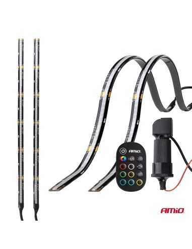 Set 2buc Banda Led Auto flexibile cu controler...
