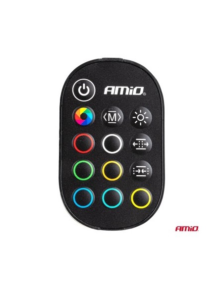 Set 2buc Banda Led Auto flexibile cu controler multicolor RGB 2x30cm, 12V, Amio