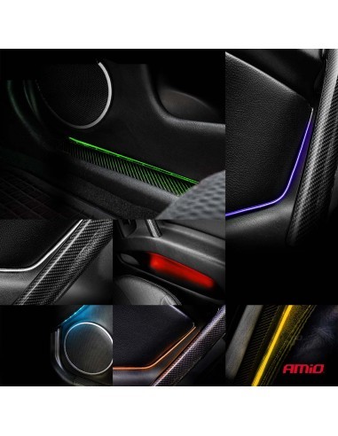 Set 2buc Banda Led Auto flexibile cu controler...