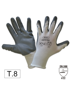 Work Gloves with Reinforced Nitrile Palm Size T.8 JBM