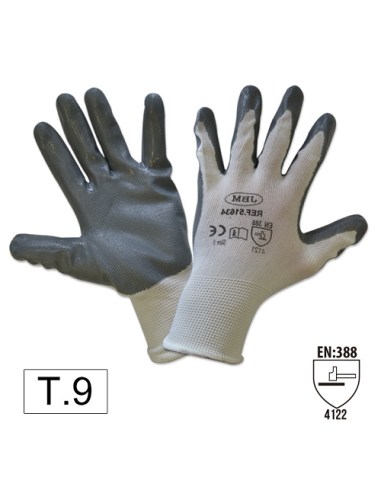 Work Gloves with Reinforced Nitrile Palm Size...