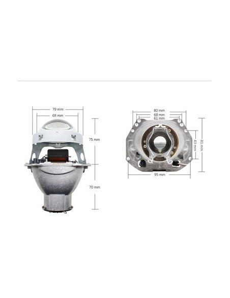 Лупи за фар Bixenon 3" тип Hella G5 за крушки H7 ксенон или халоген