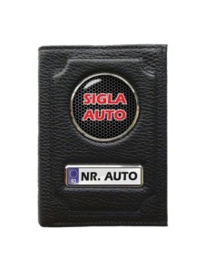 Personalized Car Document Wallet, Black