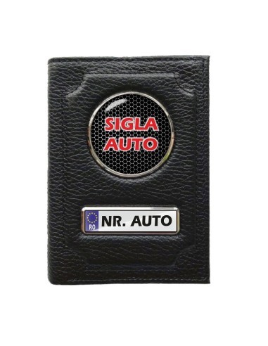 Personalized Car Document Wallet, Black