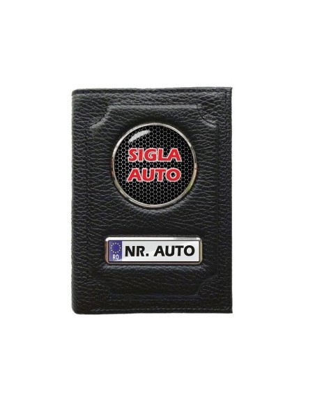 Personalized Car Document Wallet, Black
