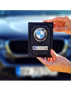 Personalized Car Document Wallet, Black