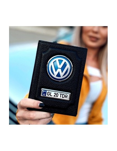 Personalized Car Document Wallet, Black