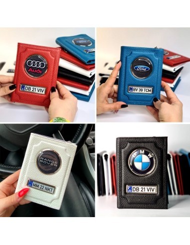 Personalized Car Document Wallet, Black