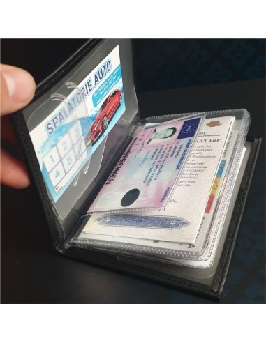 Personalized Car Document Wallet, Black