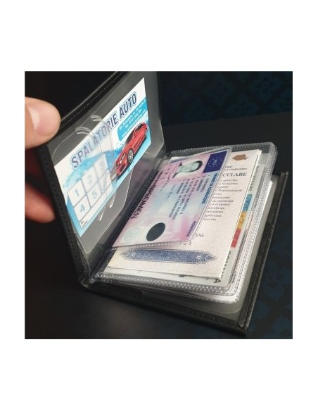 Personalized Car Document Wallet, Black