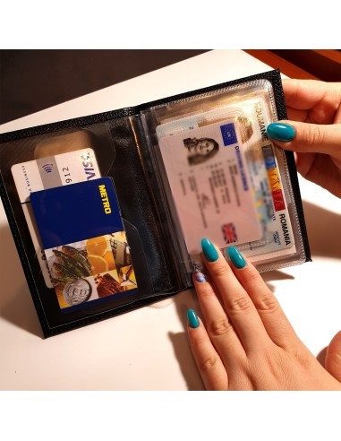 Personalized Car Document Wallet, Black