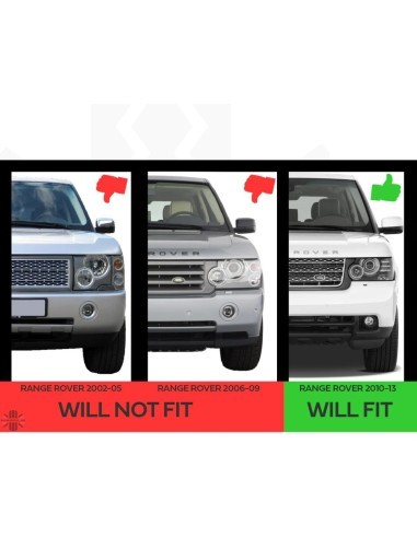Σετ 2 κρυστάλλων προβολέων για Range Rover...