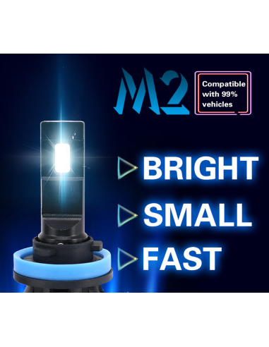 Σετ 2 led H8 M2 Canbus για φως αυτοκινήτου,...
