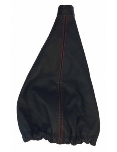 Universal leather gear shift cover black/red Bottari