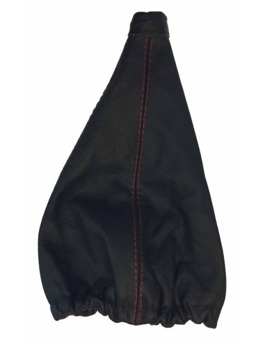 Universal leather gear shift cover black/red...