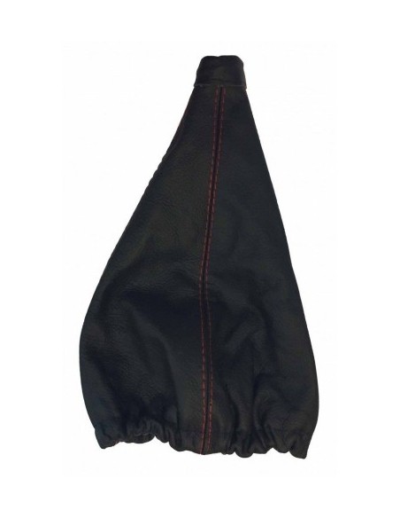 Universal leather gear shift cover black/red Bottari