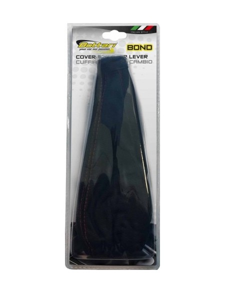 Universal leather gear shift cover black/red Bottari