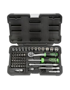 Hexagonal Socket Set 1/4`, 56 Pieces, Jbm