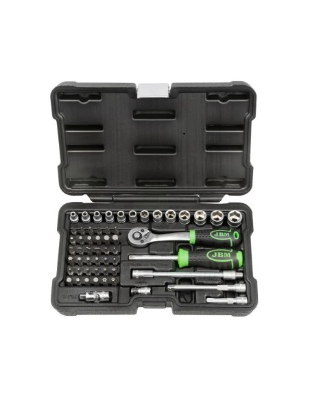 Hexagonal Socket Set 1/4`, 56 Pieces, Jbm